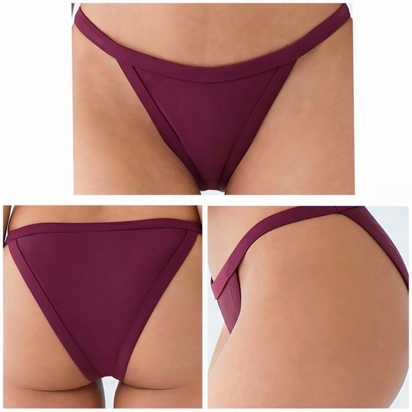 Forever 21 Women's Bikini Set –  Top & Bottom – Plum Burgundy, NWT, Size Small - Picture 2 of 10